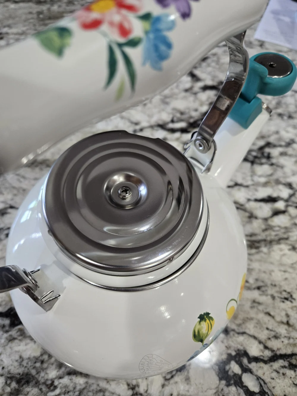 Pioneer Woman Blooming Bouquet Whistling Tea Pot